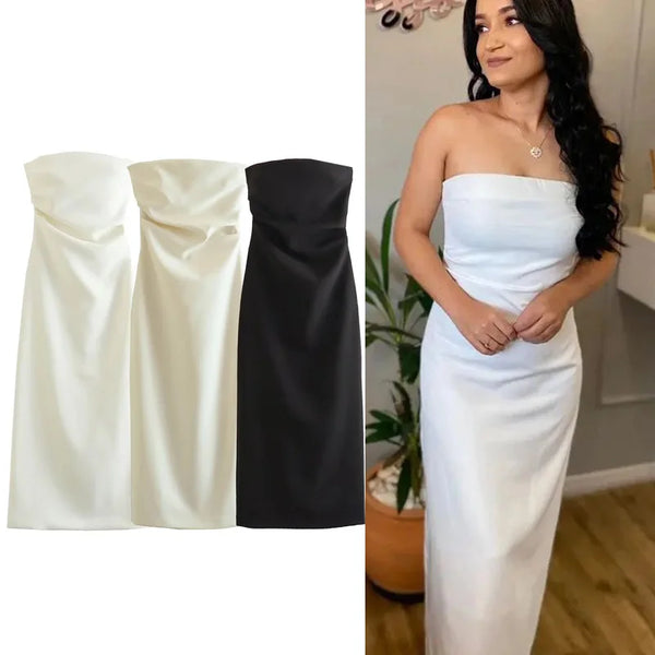 TRAF Long Dress Off Shoulder & Backless