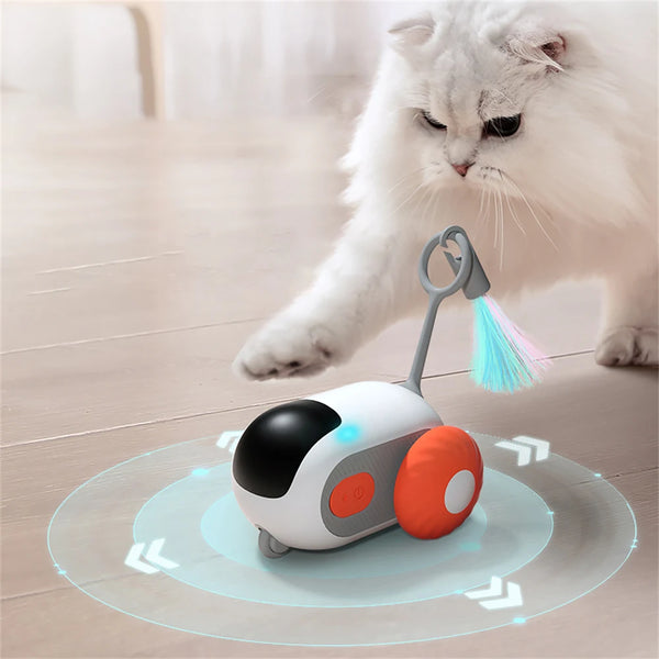 Cat Toy Gravity Sports Car Remote Control Electric Cat Funny Stick Feather Kitten Pet Supplies, Indoor Cat Interactive Cat Toy